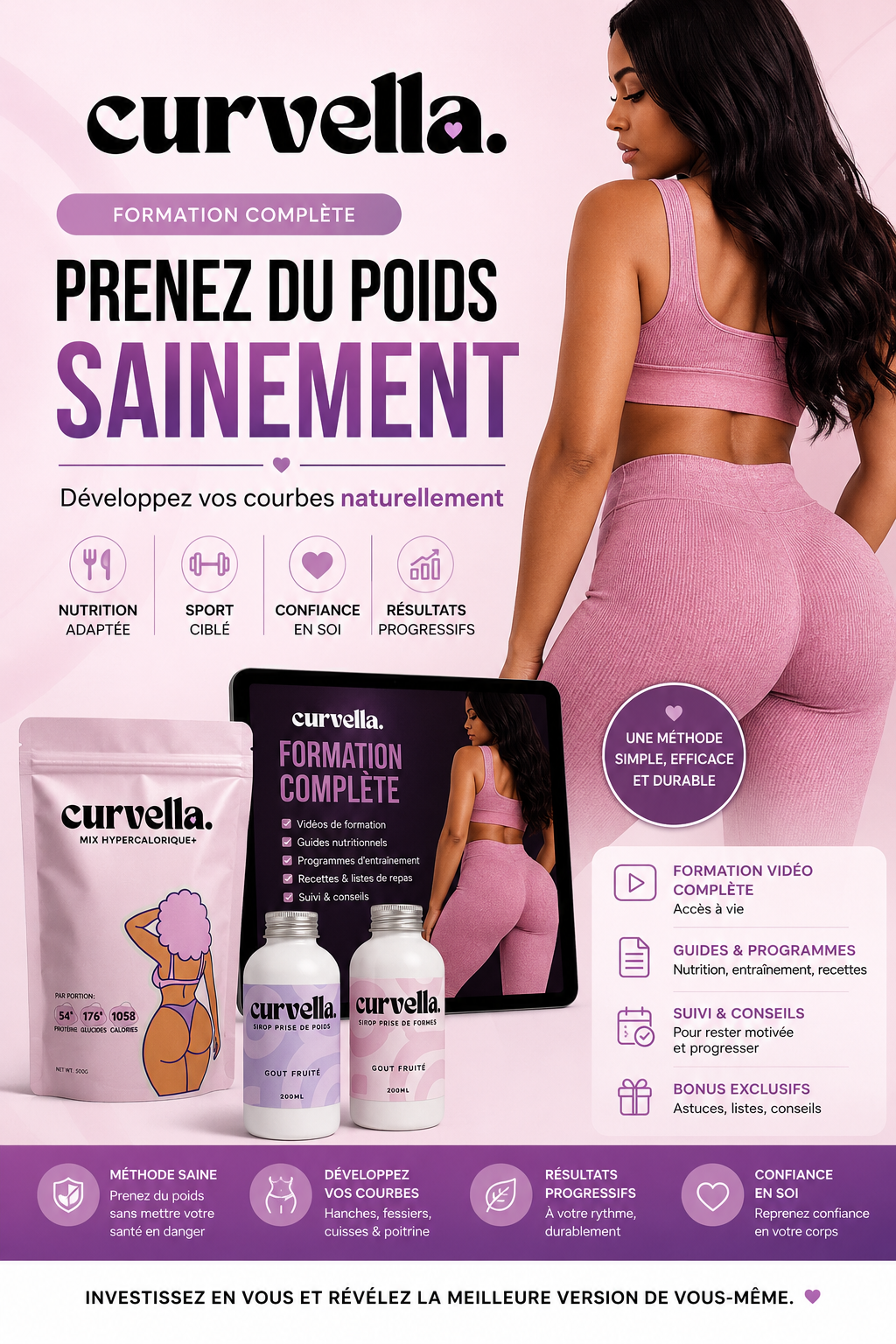 Formation Complète Curvella– Développez Vos Courbes Naturellement